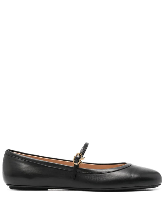 Gianvito Rossi Mary Jane leather ballerinas
