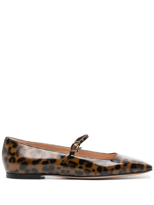 Gianvito Rossi Carla leopard-print ballerinas 