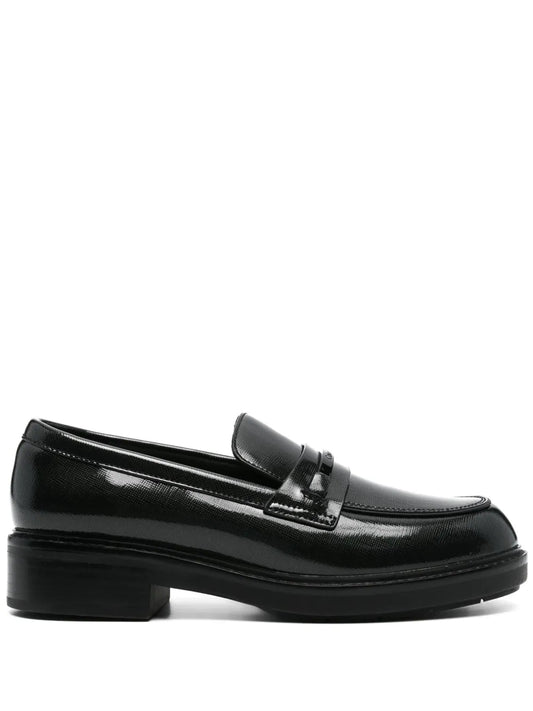 Calvin Klein patent-finish loafers