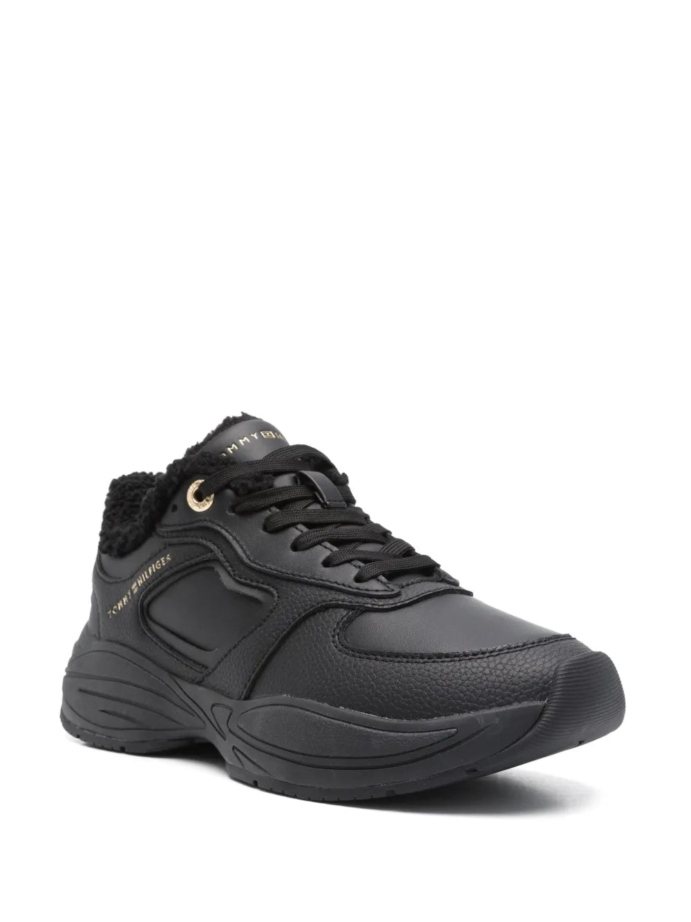 Tommy Hilfiger faux shearling-trim sneakers