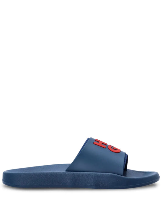 HUGO logo-embossed slides