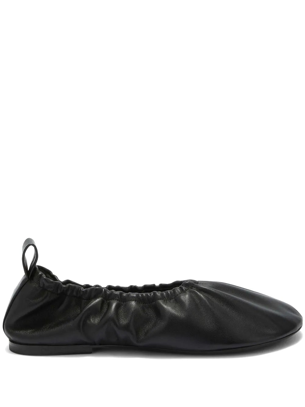 Jil Sander gathered-detail leather ballerina shoes