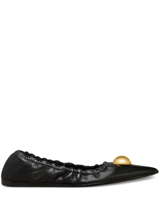 AMI Paris pointed-toe leather ballerinas 