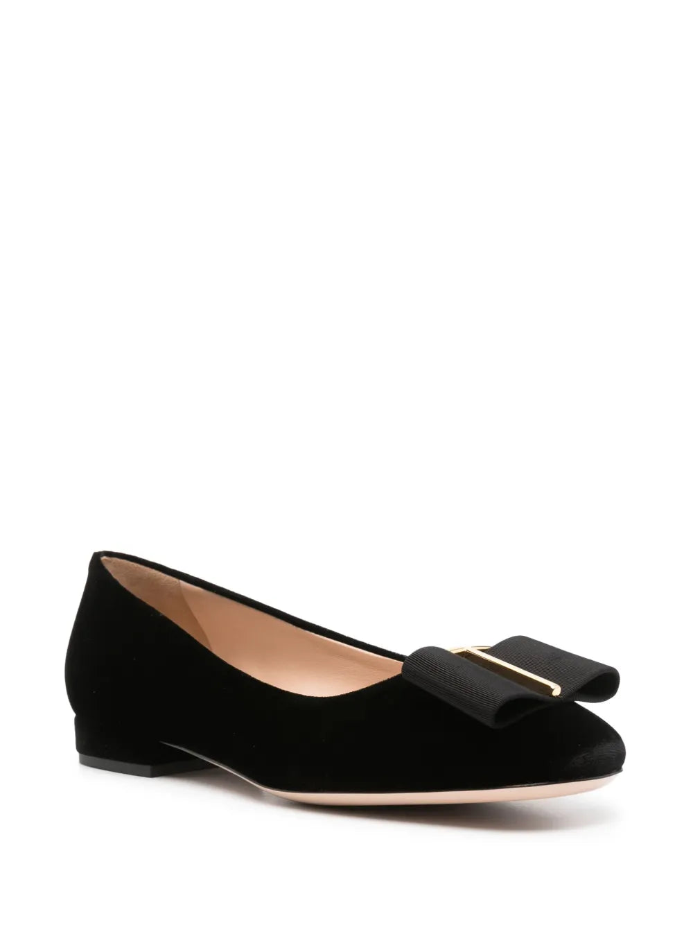 TOM FORD bow-detail velvet ballerina shoes