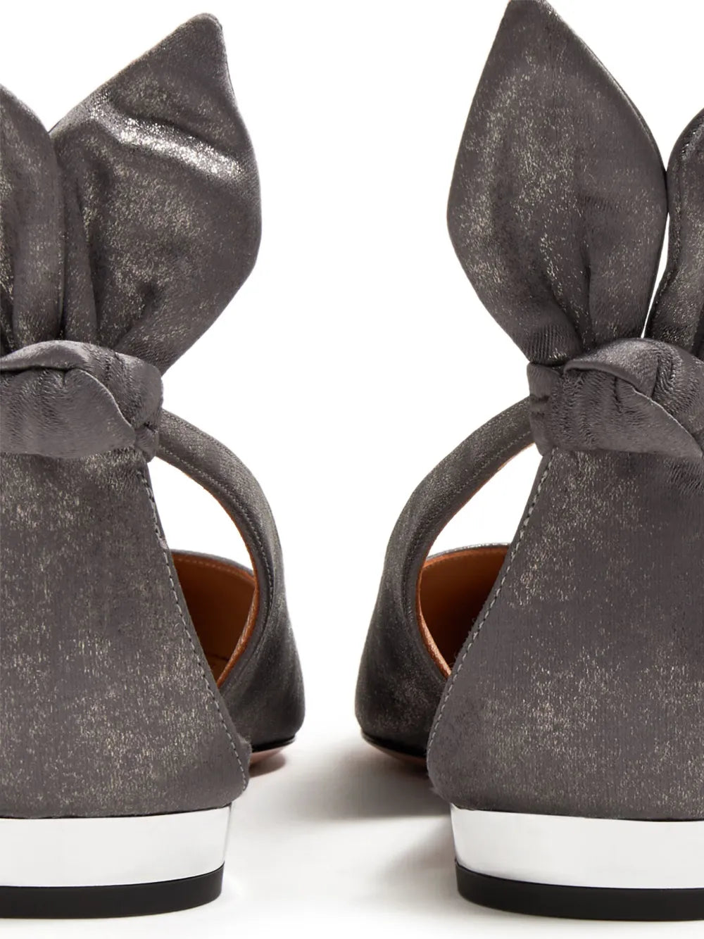 Aquazzura Bow Tie leather ballerina shoes 