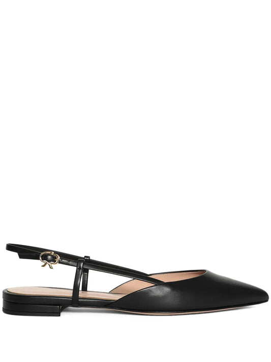 Gianvito Rossi Ascent leather ballerina shoes 
