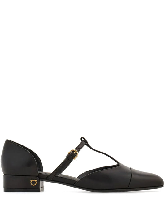 Ferragamo T-strap ballet pumps