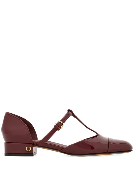 Ferragamo T-strap ballet pumps