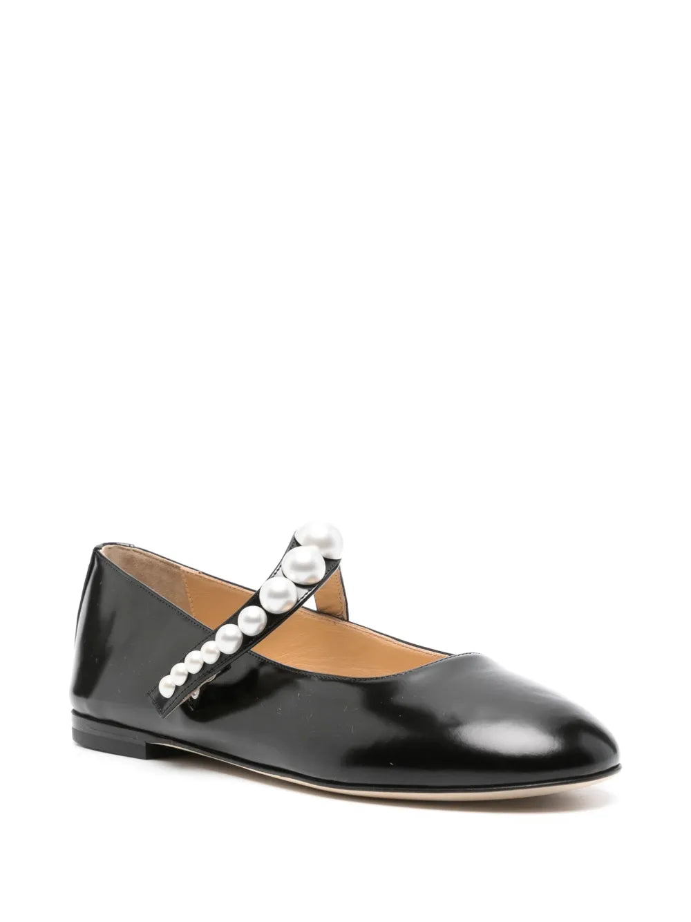 MACH & MACH faux-pearl leather ballerina shoes