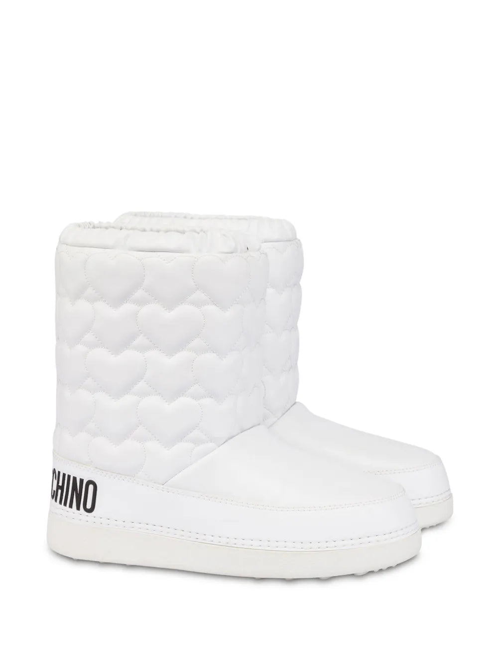 Love Moschino heart-motif quilted boots