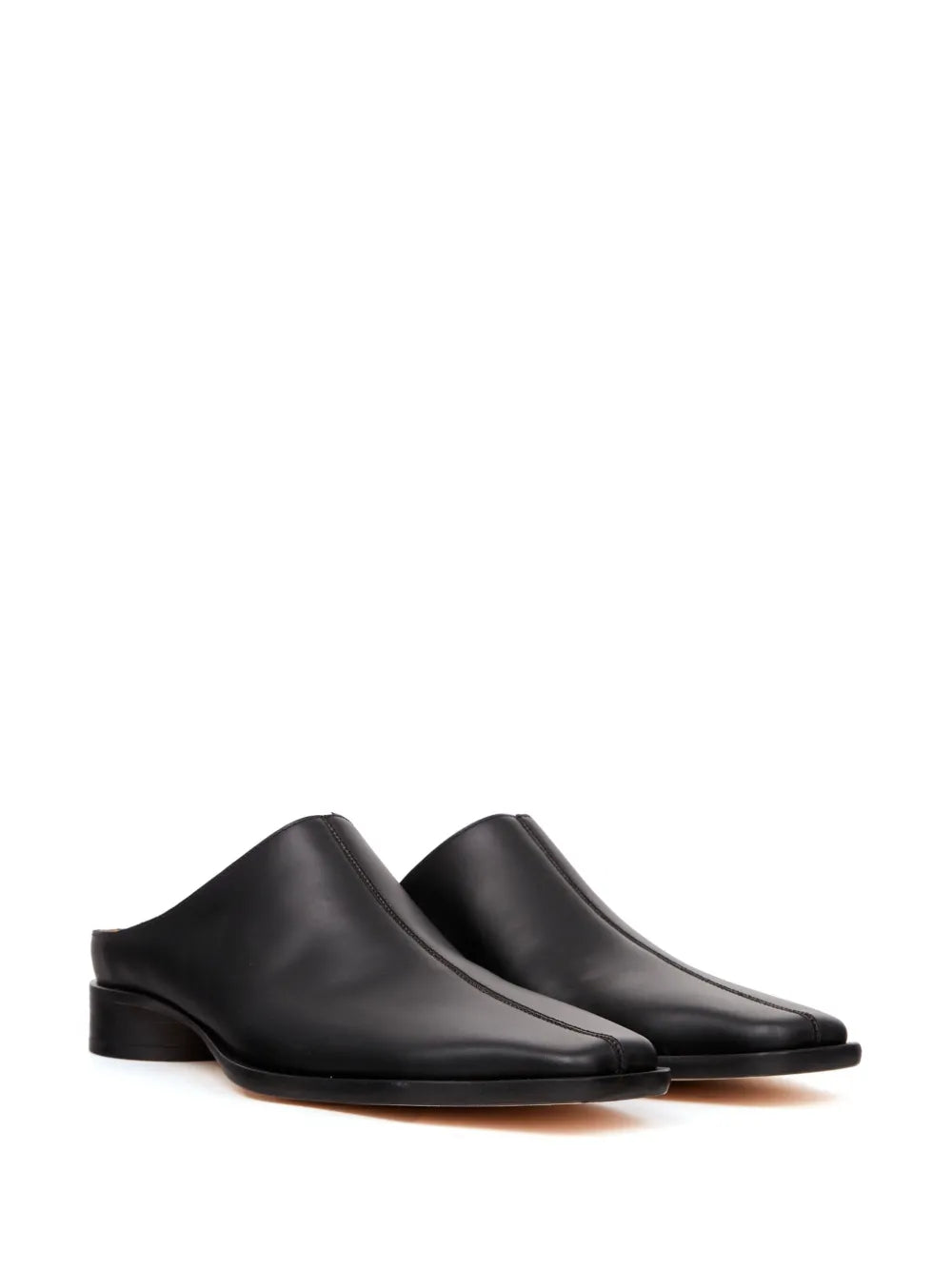 MM6 Maison Margiela square-toe leather slippers