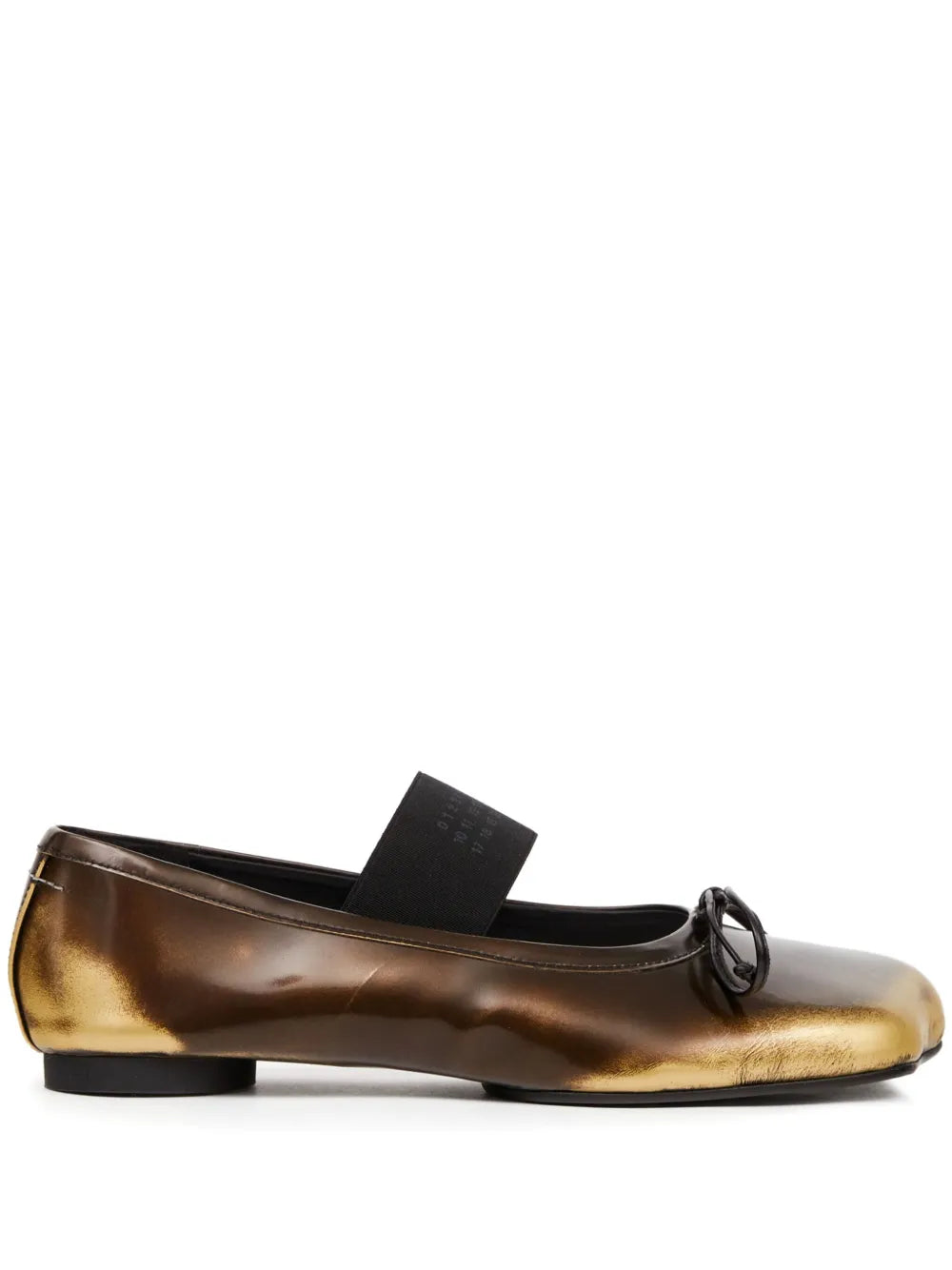 MM6 Maison Margiela Atomic leather ballerina shoes