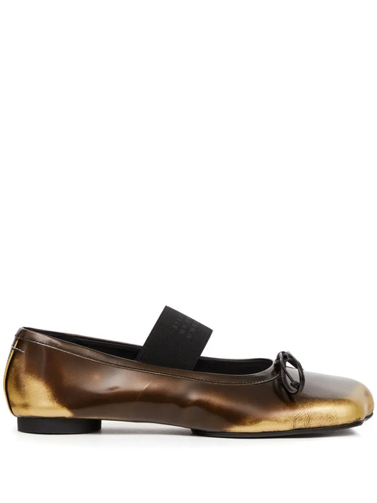 MM6 Maison Margiela Atomic leather ballerina shoes