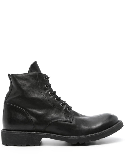 Moma logo-embossed ankle boots