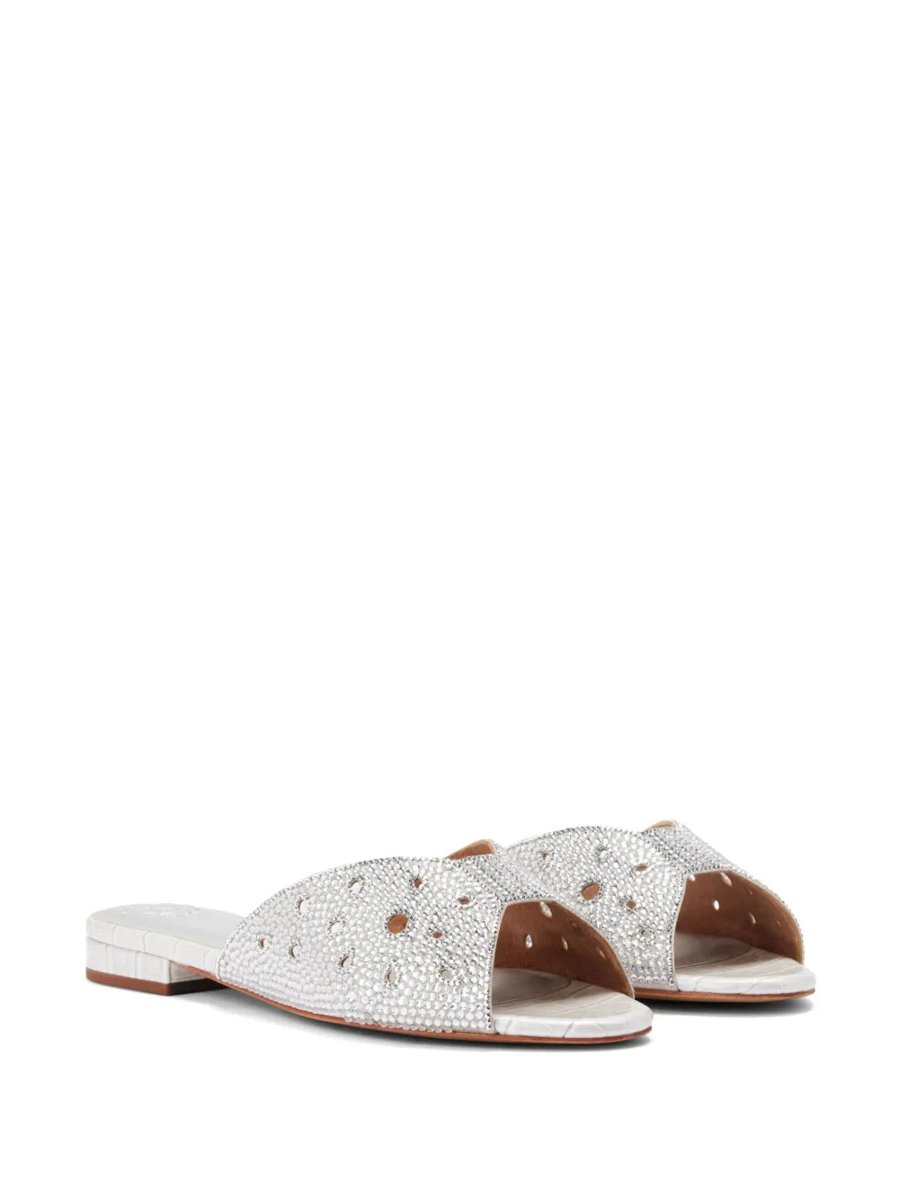 NICOLI crystal-embellished slides