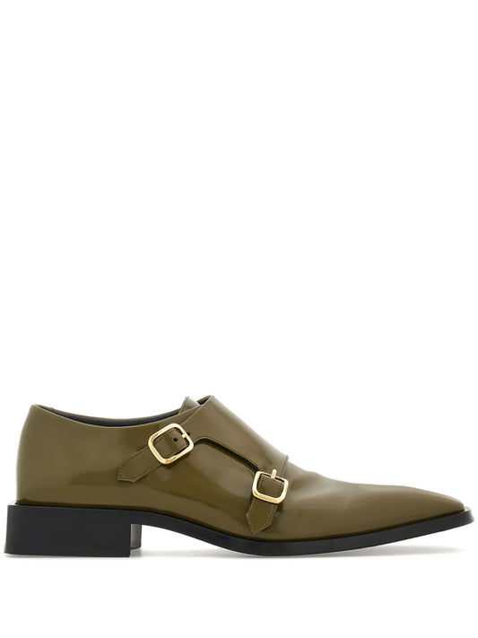 Ferragamo buckle leather loafers