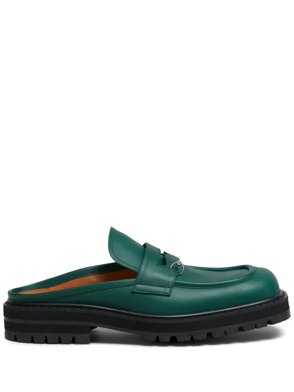 Marni square-toe leather slippers