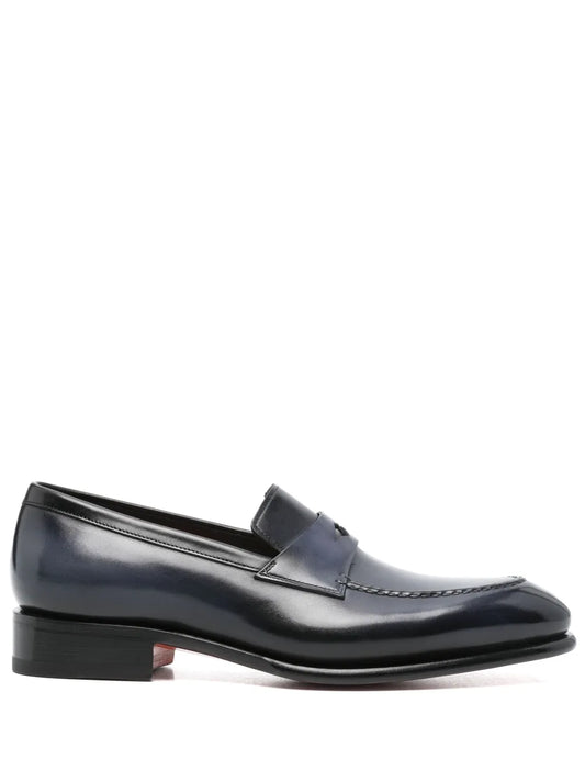Santoni leather loafers
