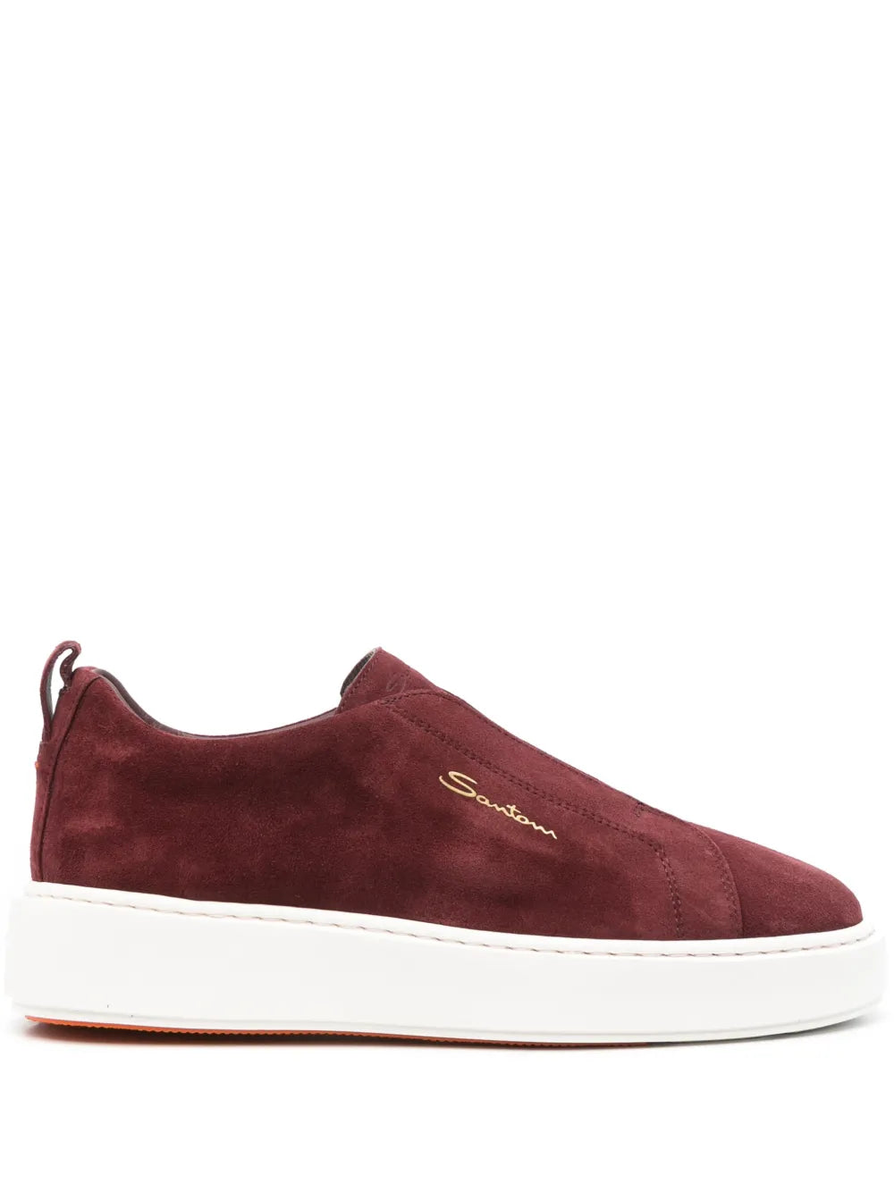 Santoni suede slip-on sneaker