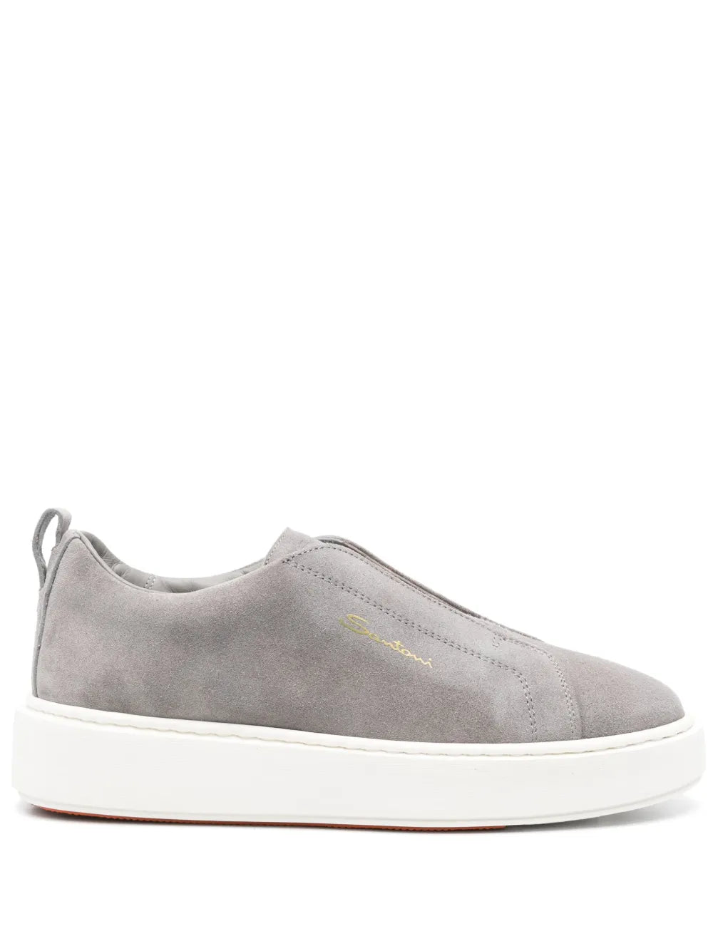 Santoni suede slip-on sneakers