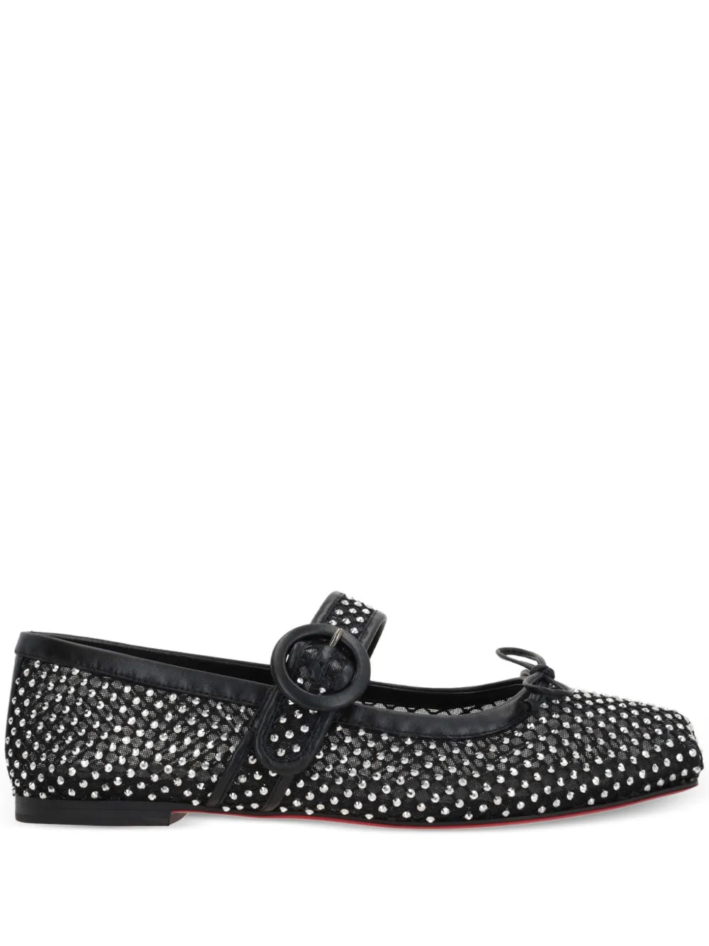 Christian Louboutin Mamastrapitina crystal-embellished ballerina shoes
