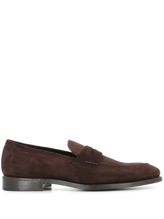 Henderson Baracco penny-slot suede loafers 