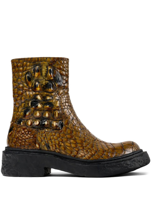 CamperLab Vámonos crocodile-effect ankle boots
