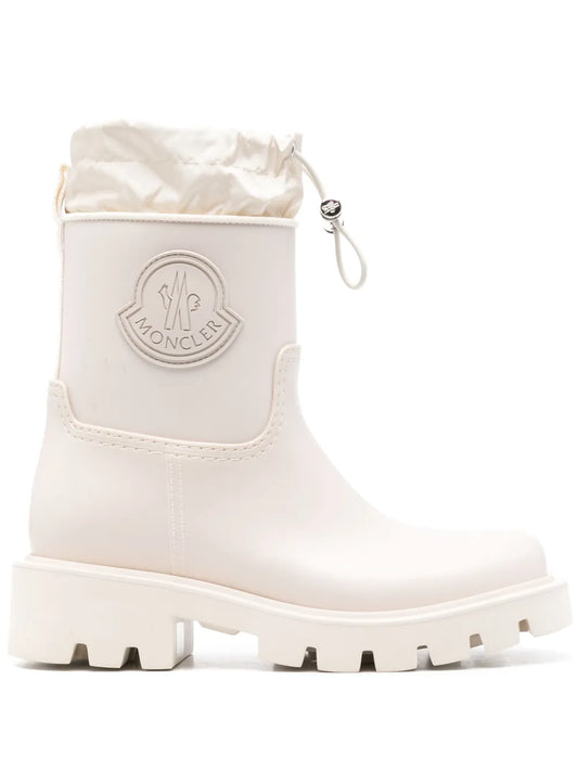 Moncler logo-patch drawstring ankle boots