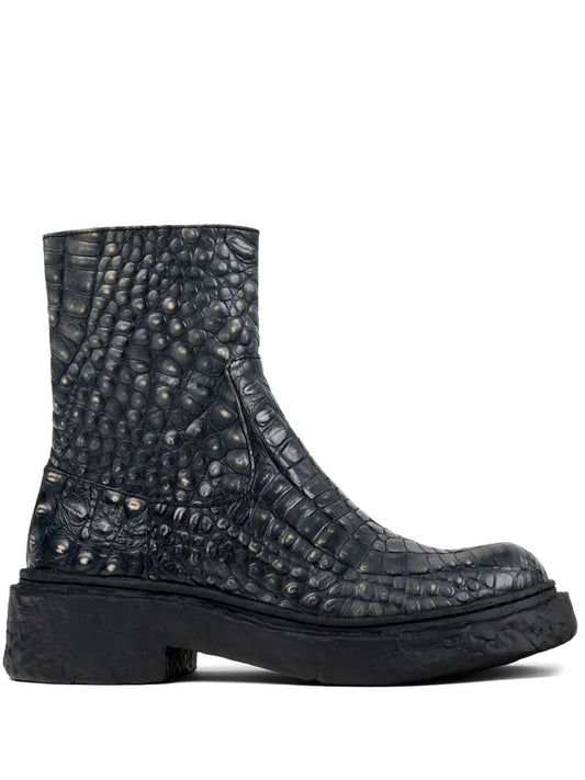 CamperLab Vámonos crocodile-effect ankle boots