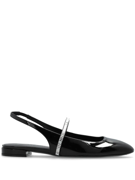 Stuart Weitzman Stefanie patent-leather ballerina shoes