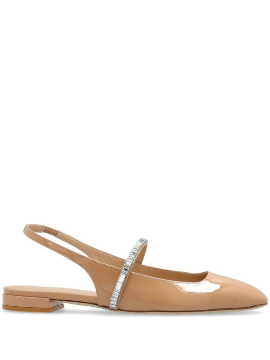 Stuart Weitzman Stefanie patent-leather ballerina shoes