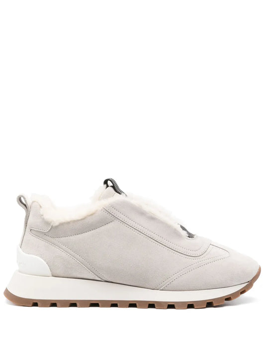 Brunello Cucinelli Monili chain-detail suede sneakers 