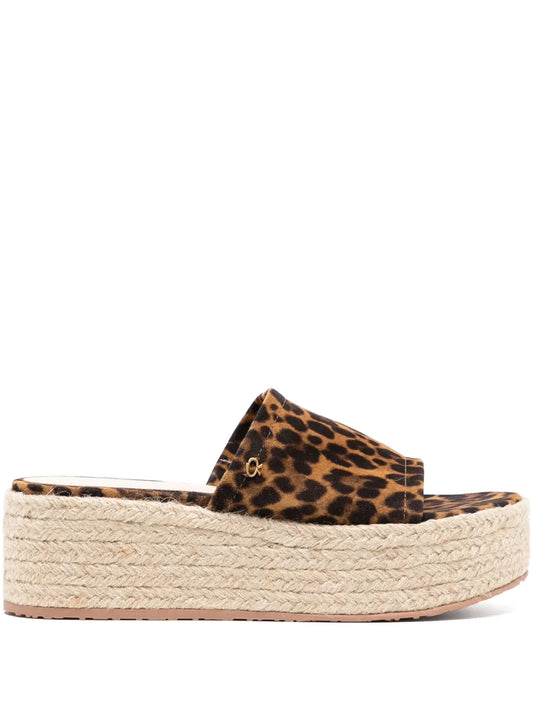 Gianvito Rossi leopard platform espadrilles