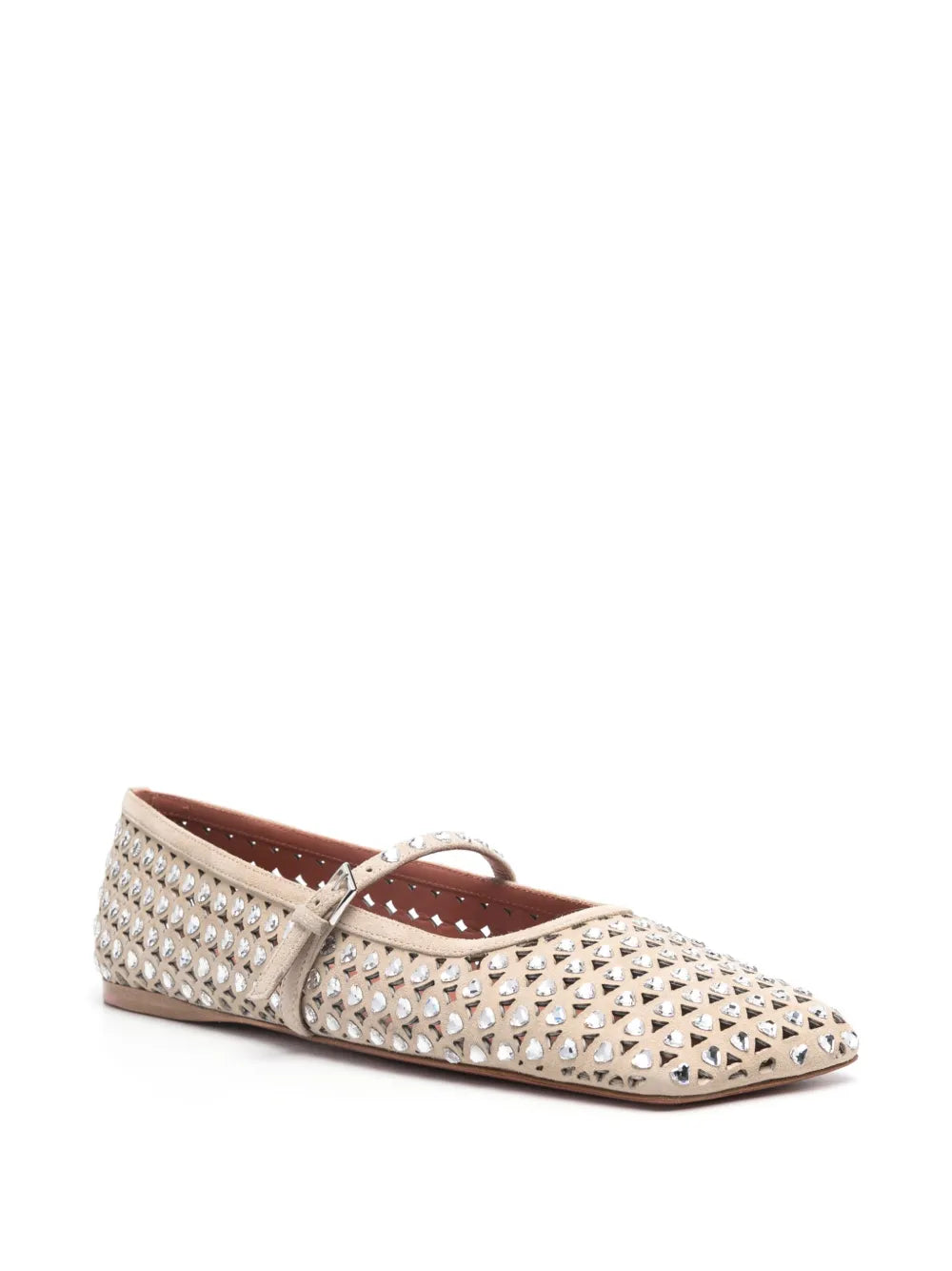 Amina Muaddi Ane crystal-embellished ballerinas