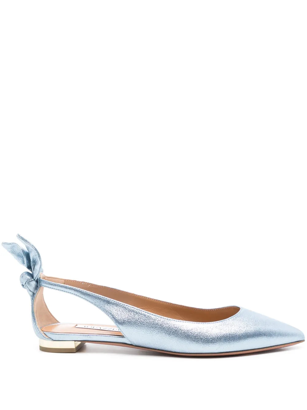 Aquazzura Bow Tie leather ballerinas