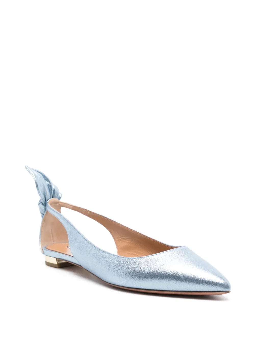 Aquazzura Bow Tie leather ballerinas