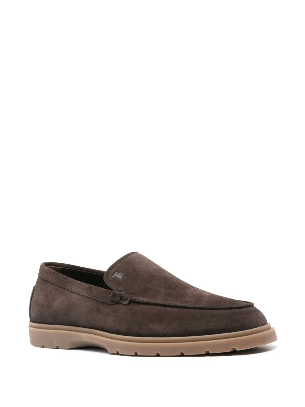 Tod's logo-embossed suede loafers