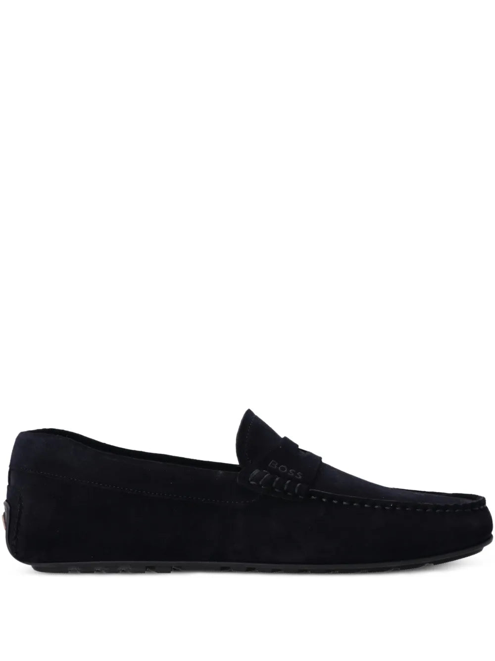 BOSS penny-slot suede boat shoes