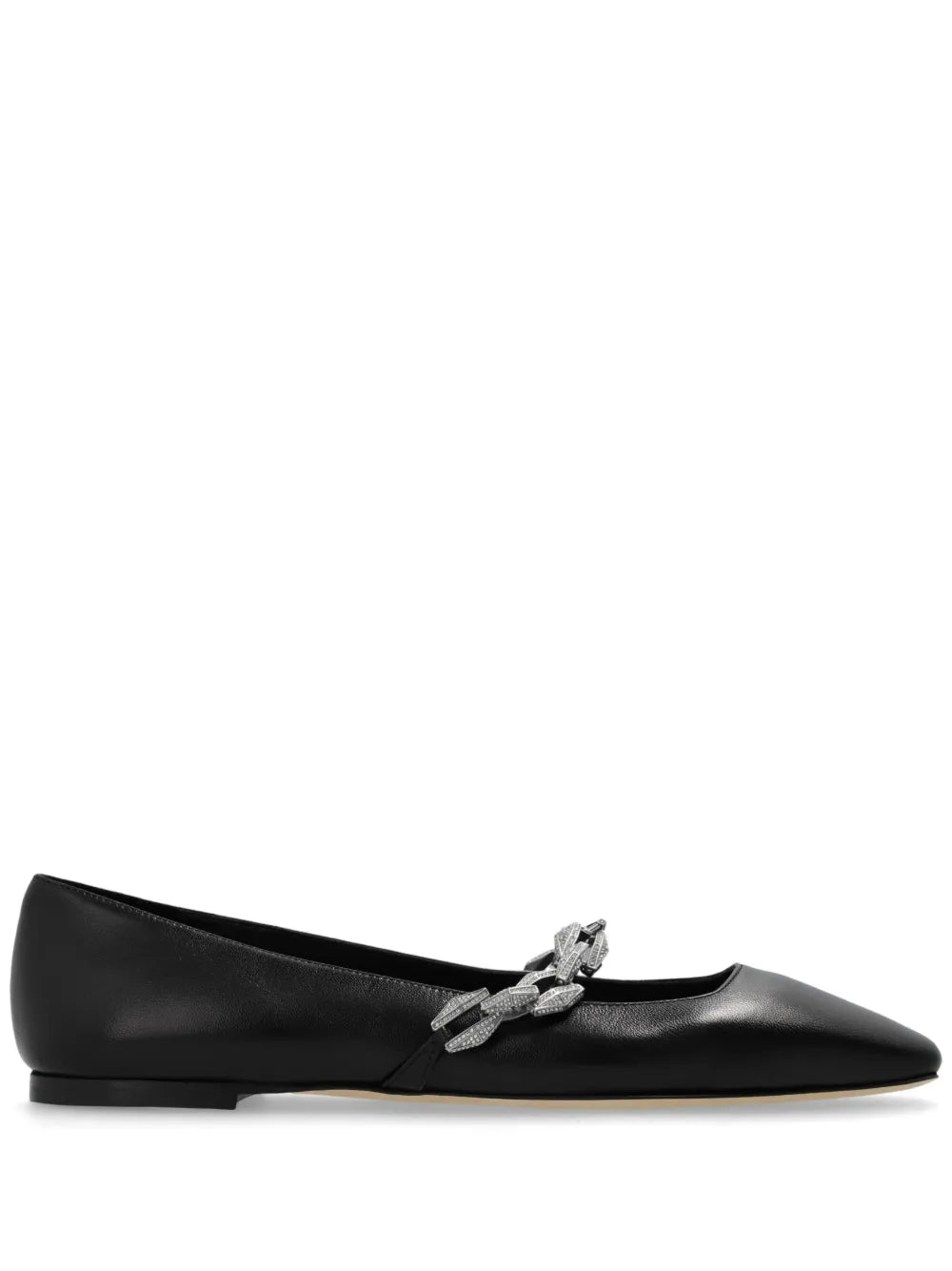 Jimmy Choo Diamond Tilda leather ballerina shoes