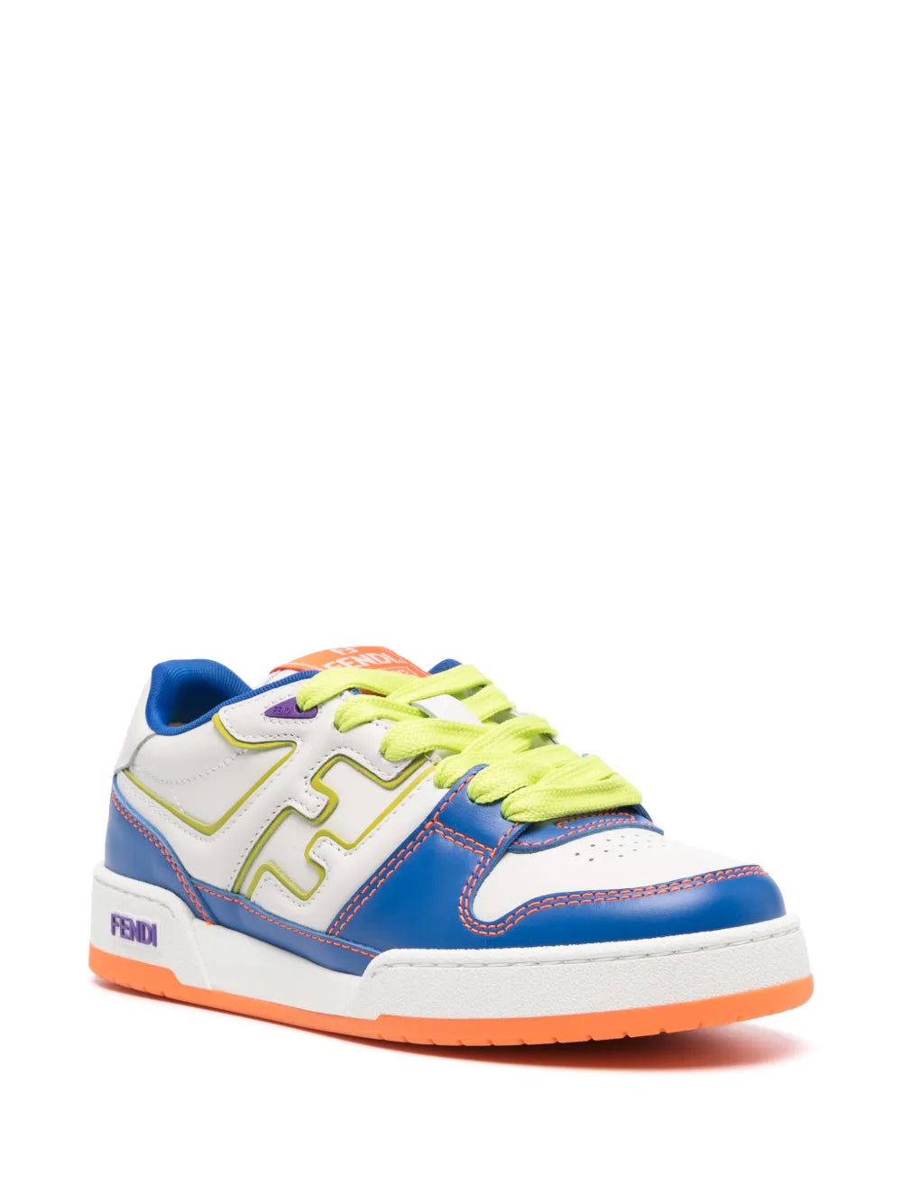 FENDI Match leather sneakers