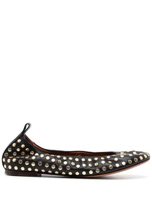 Lanvin stud-detail leather ballerina shoes 