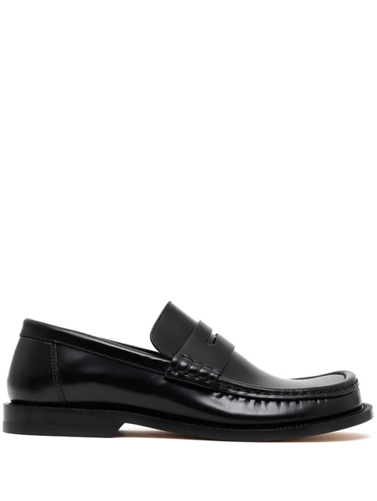 LOEWE Campo asymmetrical leather loafers