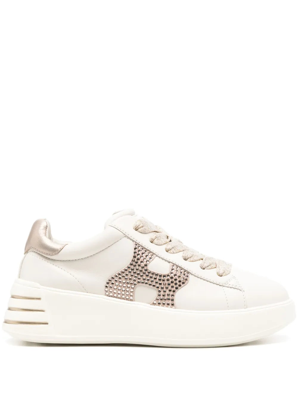 Hogan crystal-embellished leather sneakers