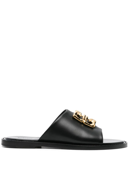 Givenchy 4G Liquid leather slides