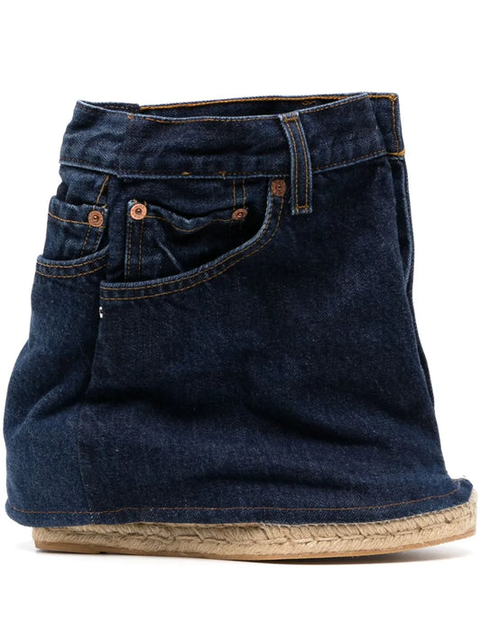 Bless denim wedge-heel espadrilles