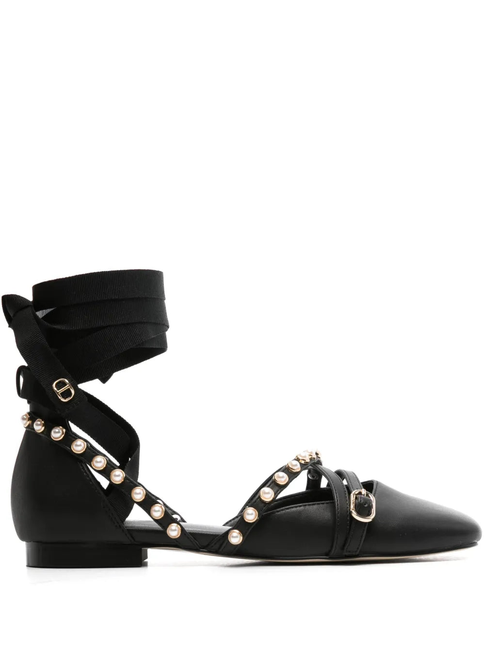 TWINSET tied ballerina shoes