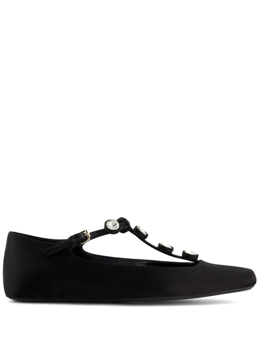 Giambattista Valli rhinestone-embellished satin ballerina shoes