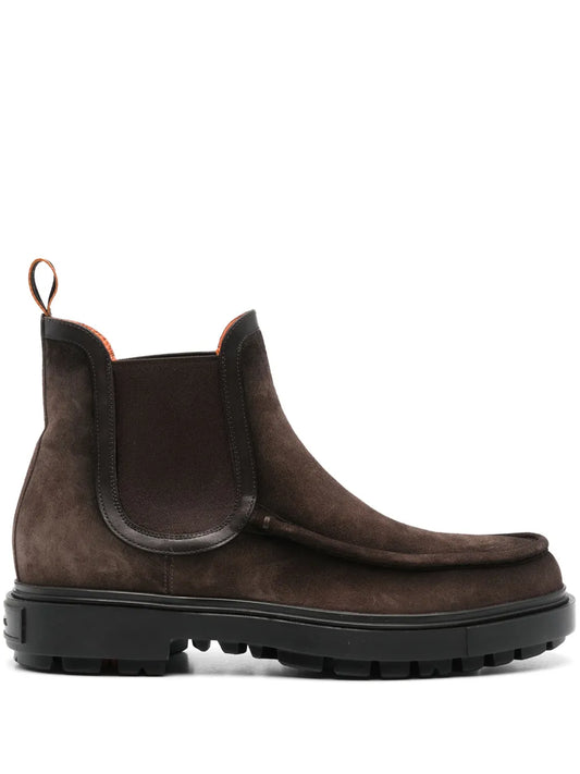 Santoni Chelsea suede ankle boots