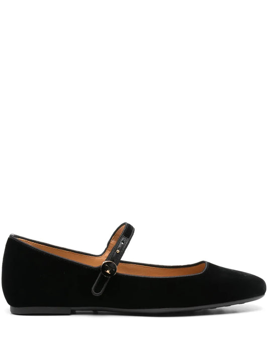 Tod's velvet ballerina shoes 
