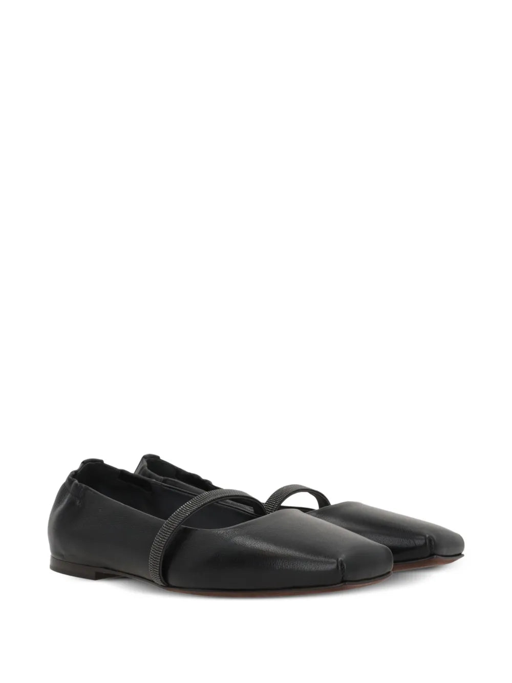 Brunello Cucinelli square-toe ballerina shoes
